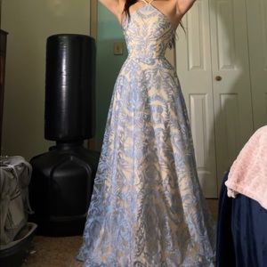 padded!! sparkly blue pageant and prom dress
